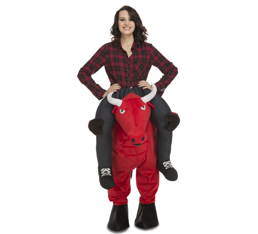 Red Bull shoulder costume for adults