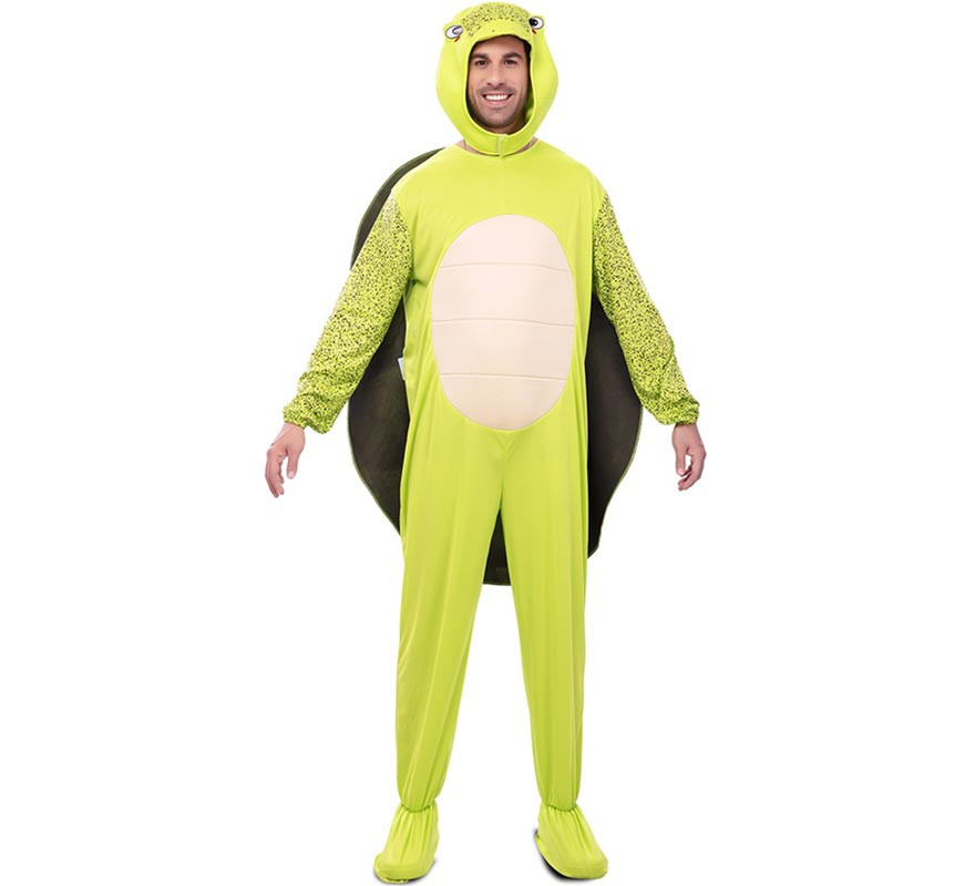 Fantasia adulta de tartaruga verde com casca