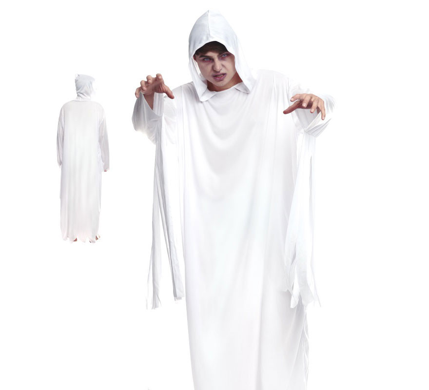 Fato de túnica branca com pontas para homem