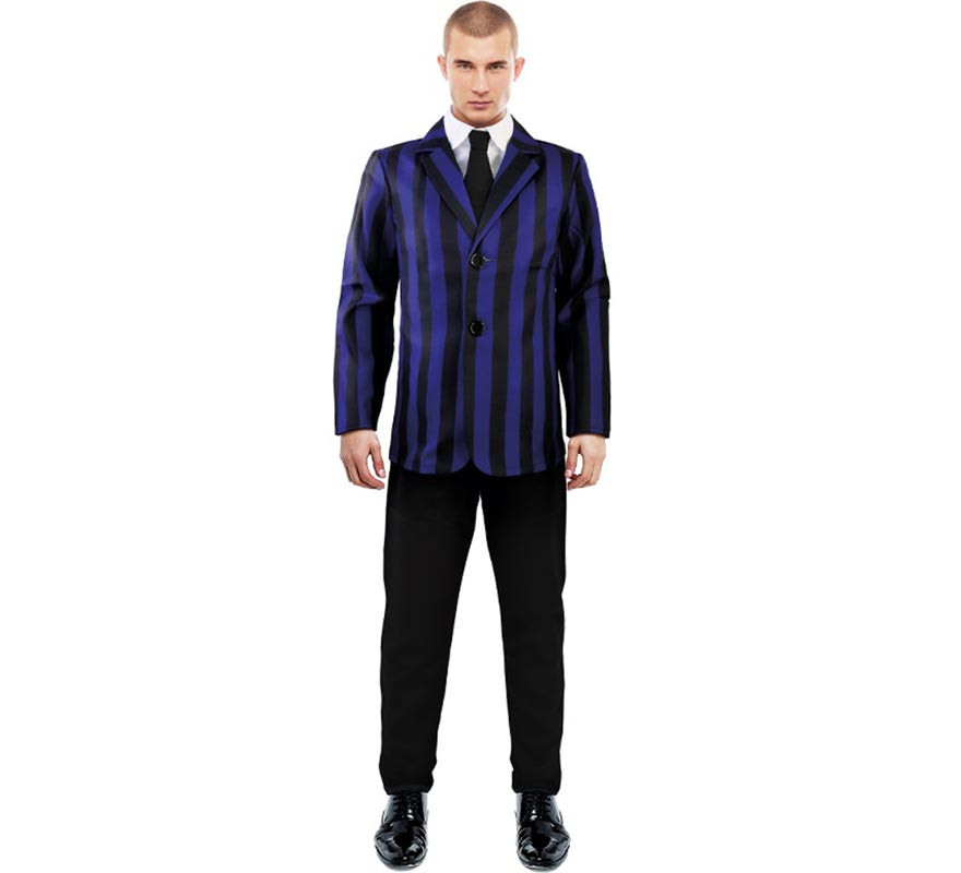 Traje de uniforme universitário escuro masculino