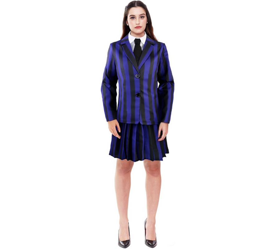 Traje de uniforme escolar assustador para mulheres