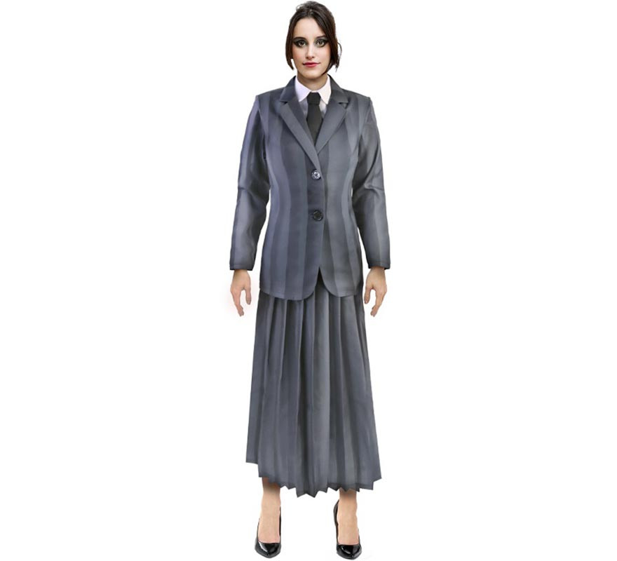 Women's Striped Gothic School Uniform Costume Women's Striped Gothic School Uniform Costume
