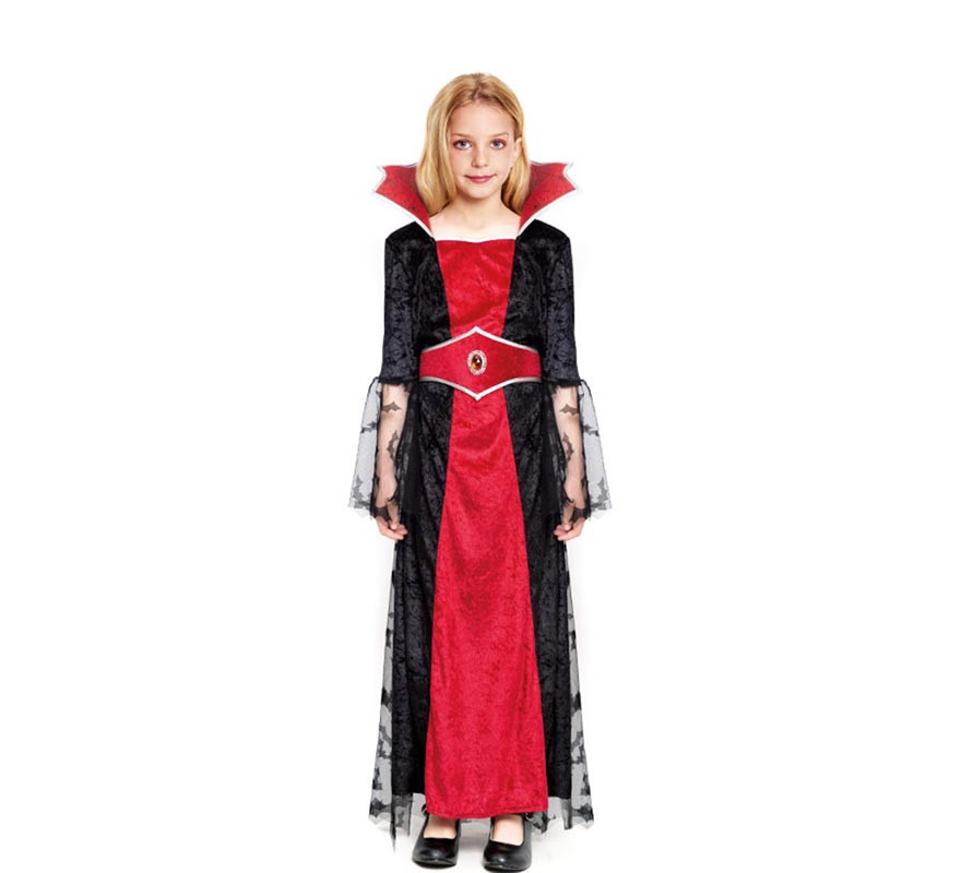 Fato de capa de renda de vampira para menina