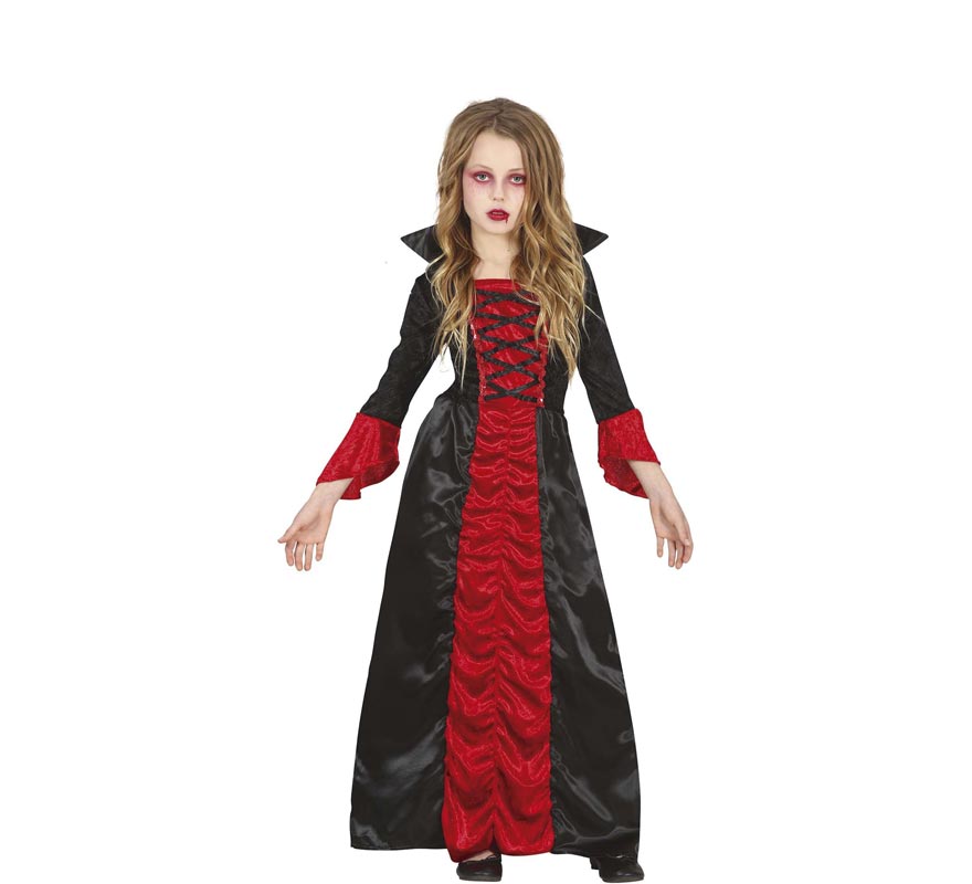 Fato de vampira com vestido comprido para menina