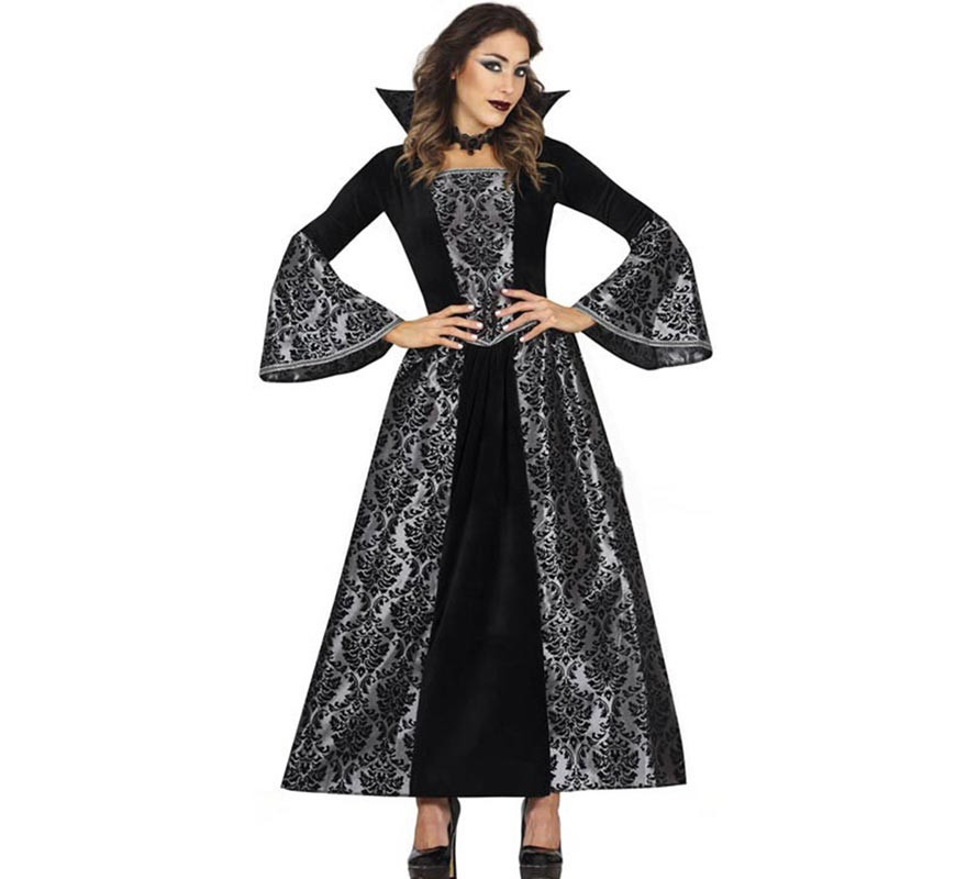 Silver Gothic Vampire Costume for Women