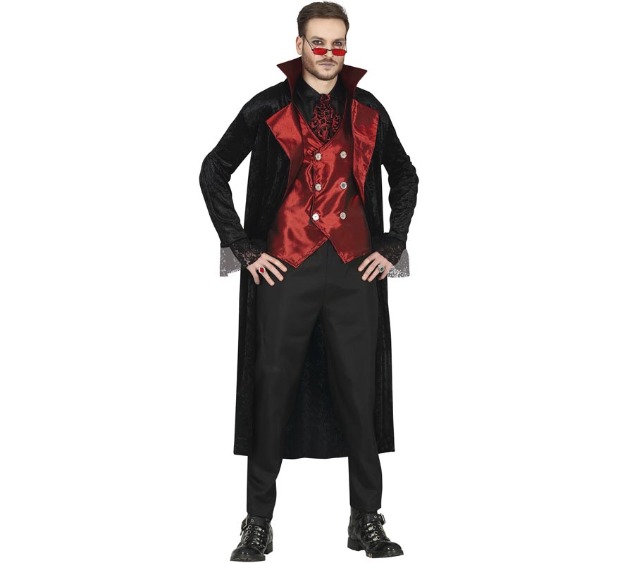 Evil Vampire costume with red vest for men