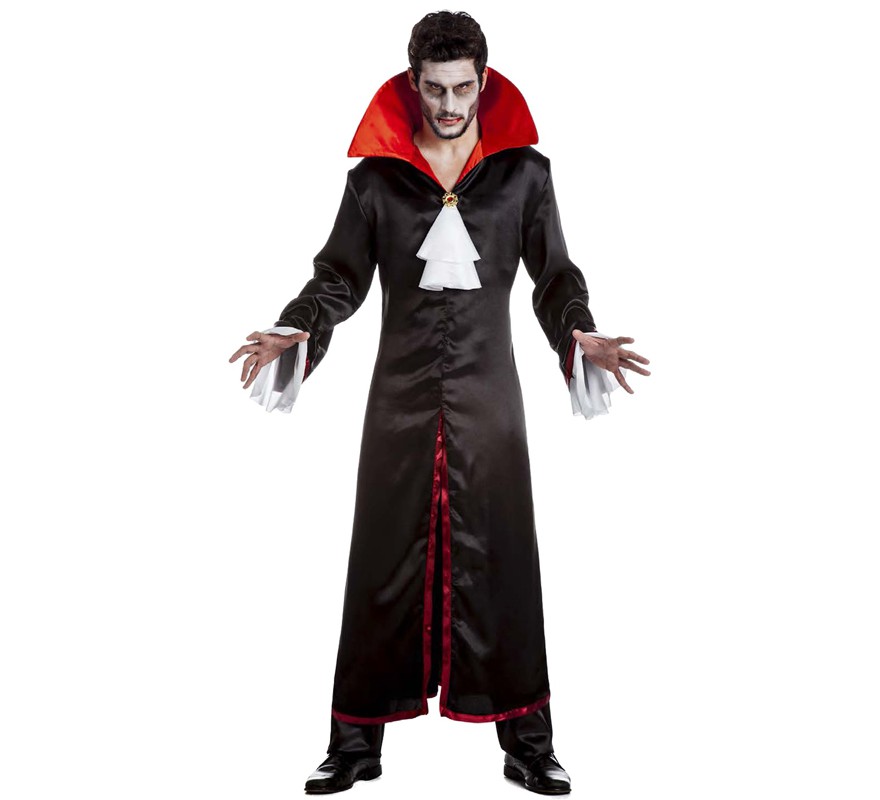 Black and red vampire costume for men