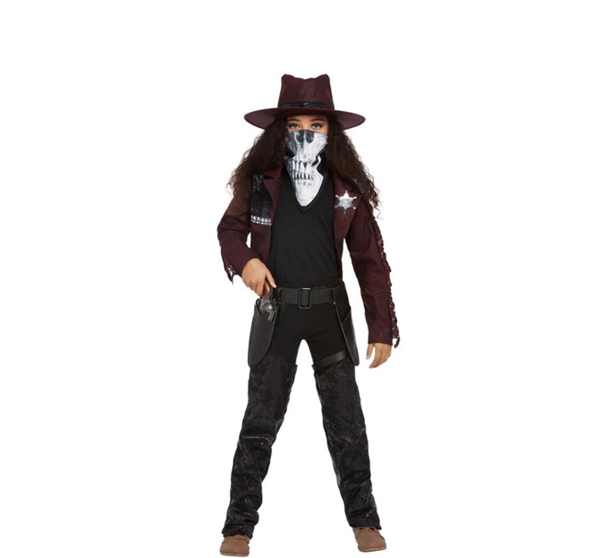 Fato de Cowgirl Escuro da Borgonha para uma garota