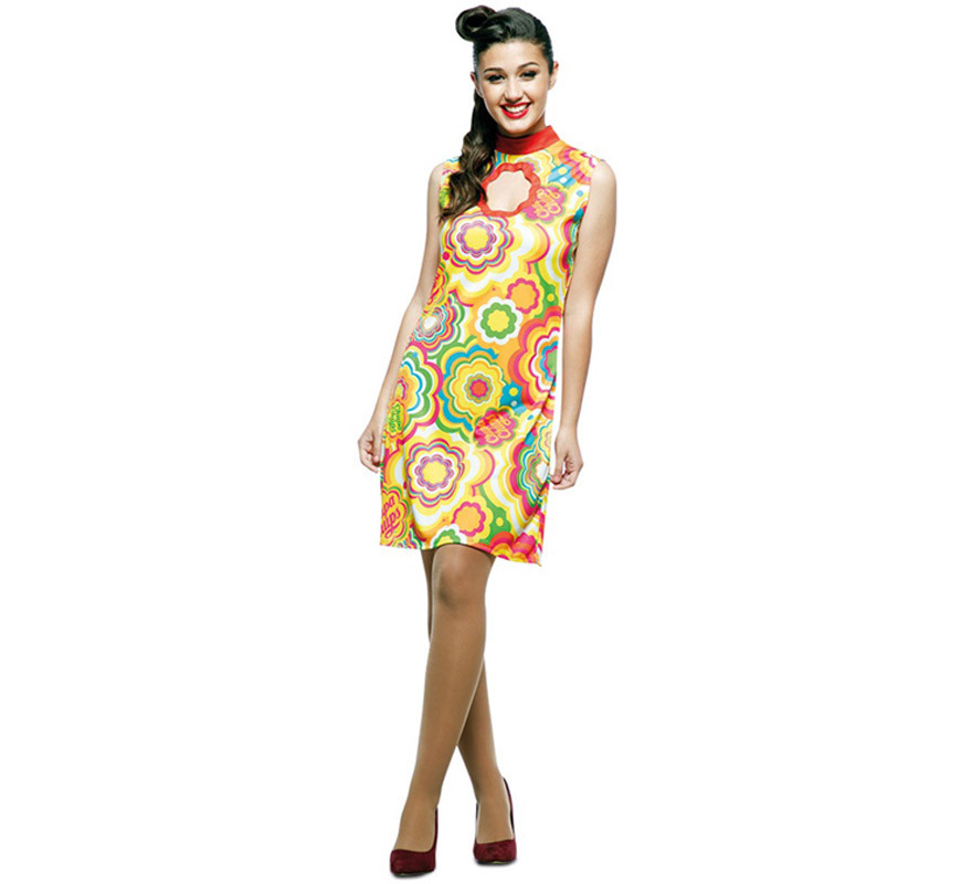 Yé-Yé Girl Chupa Chups Dress Costume for Women Yé-Yé Girl Chupa Chups Dress Costume for Women