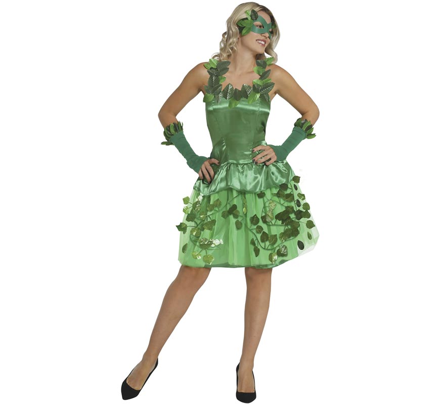 Earth Green Fantasy Dress Costume for Women