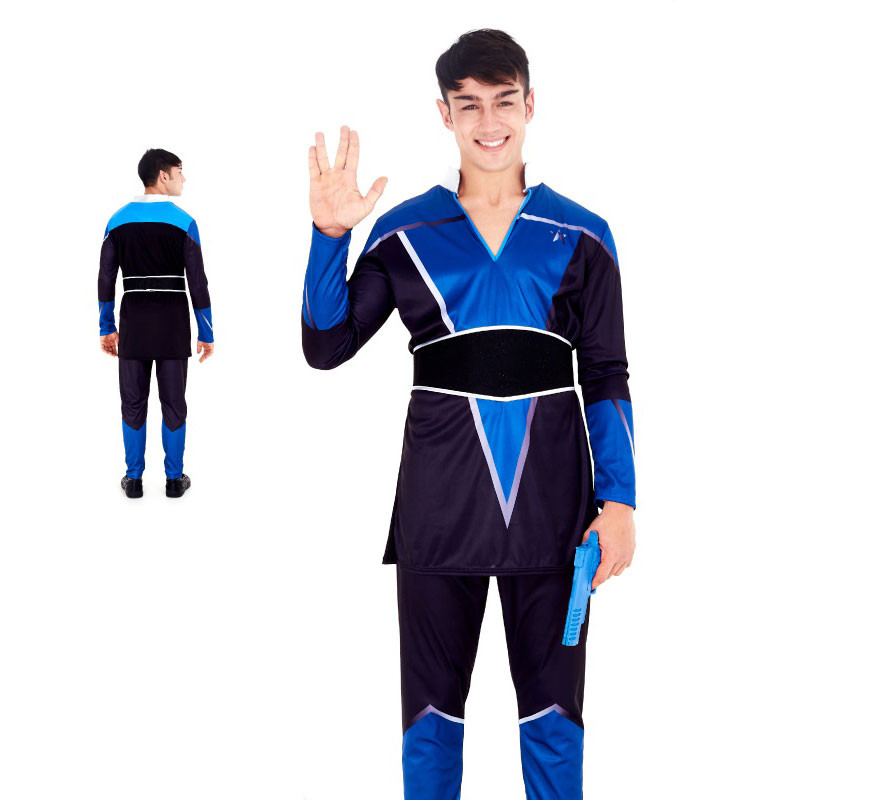 Fato de Star Traveler azul e preto para homem