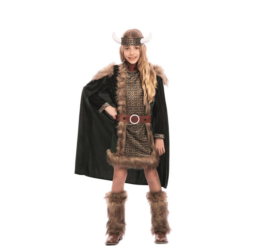 Deluxe Viking costume for girls