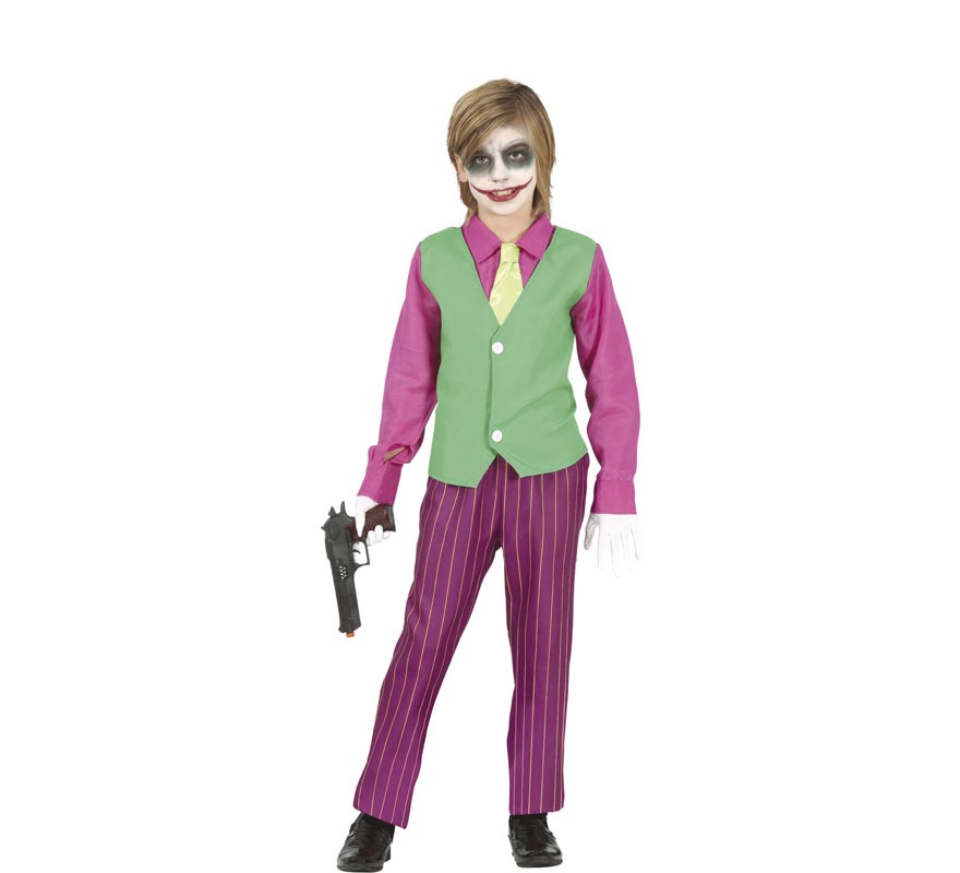 Fato de vilão de filme maluco para menino