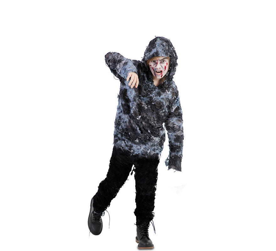 Fato de zumbi esfarrapado para menino