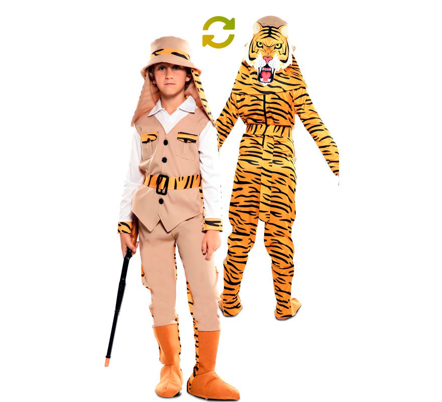 Double Hunter and Tiger Costume for children