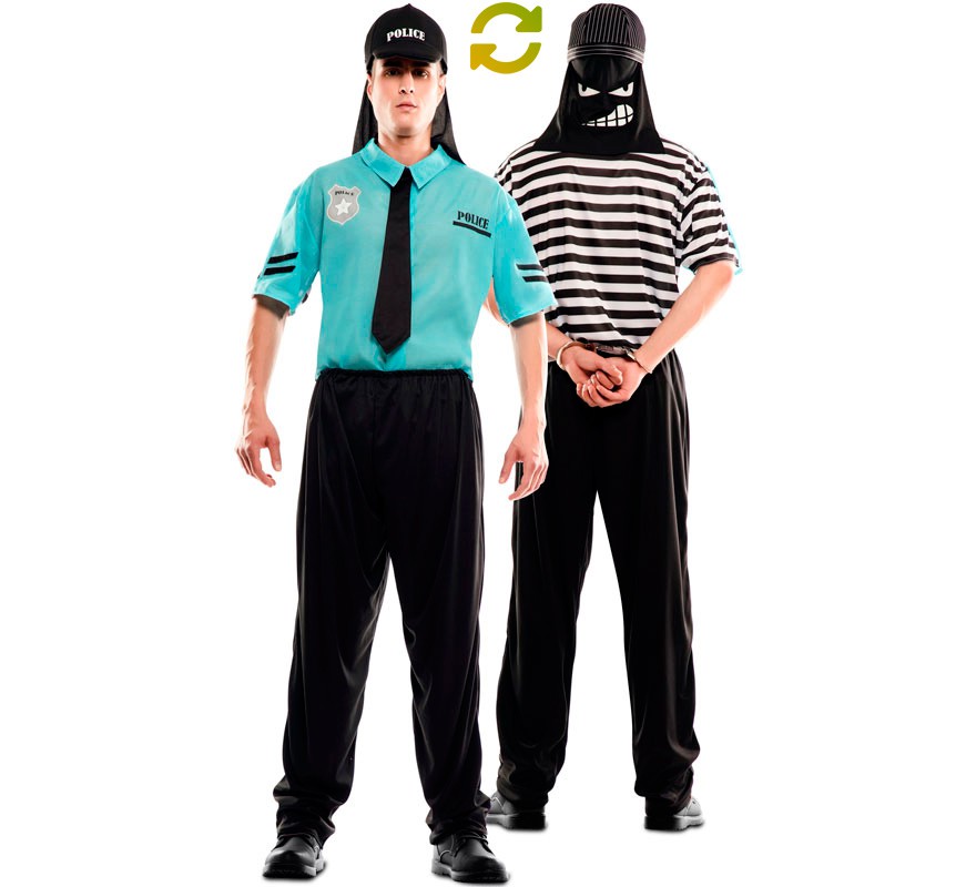 Fato de dupla polícia e ladrão