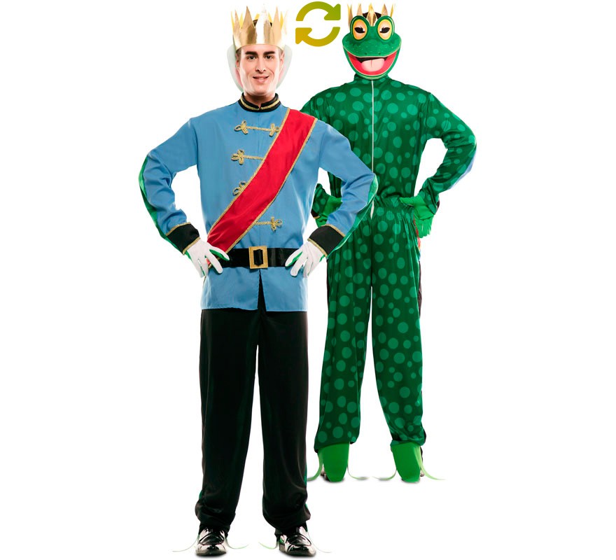 Double Prince Charming and Frog costume for men