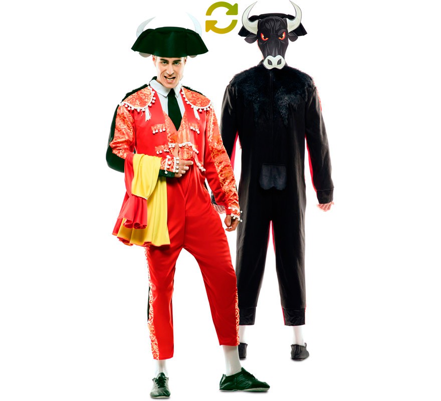 Fato de toureiro e touro duplo para homem