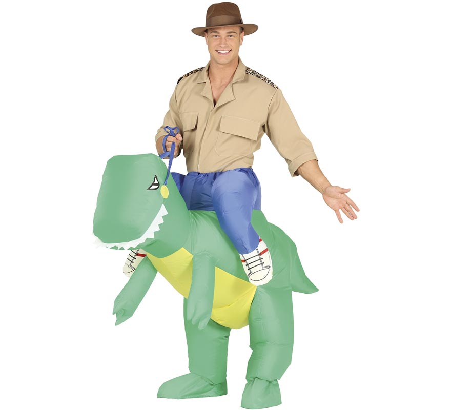 Fato inflável de caçador nos ombros de Raptor para adultos