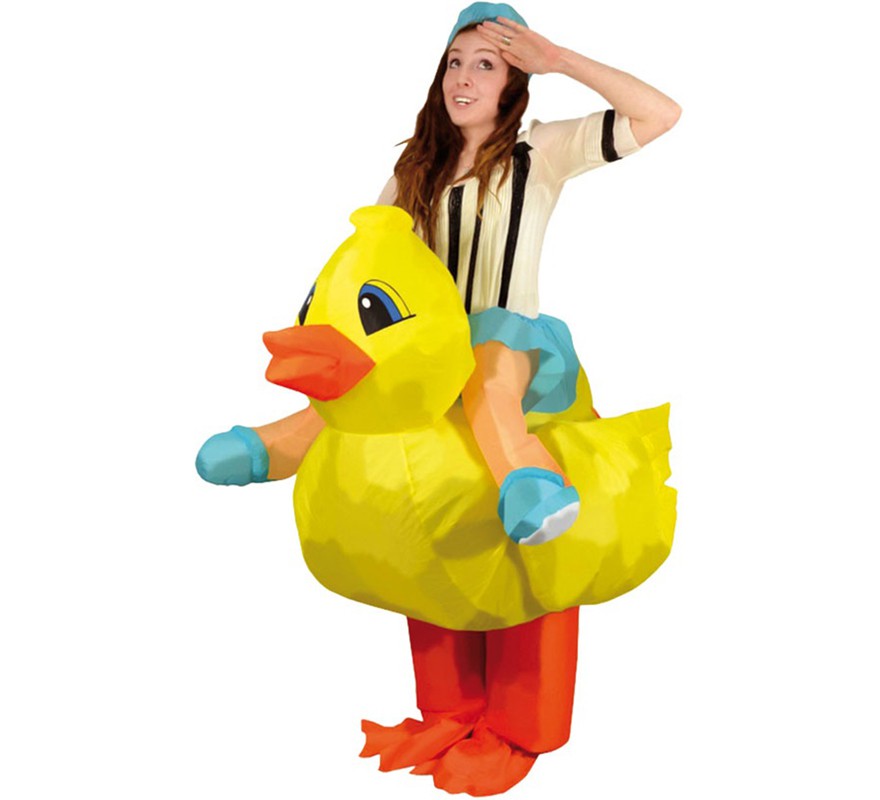 Inflatable Rider Costume on Duck Shoulders for Adults