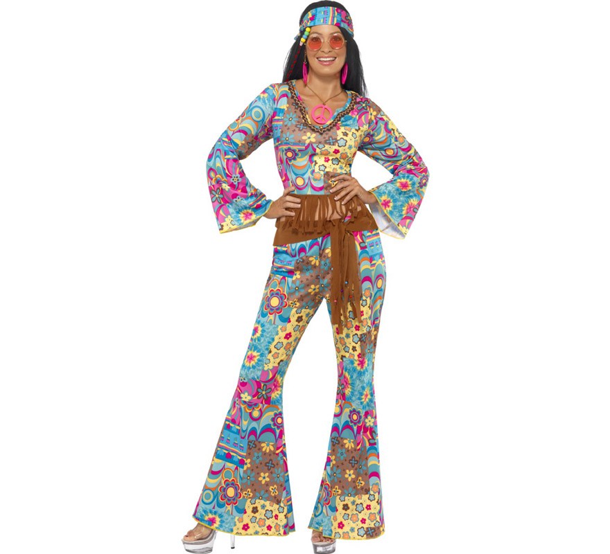 Hippy Flower Power Costume for Women
