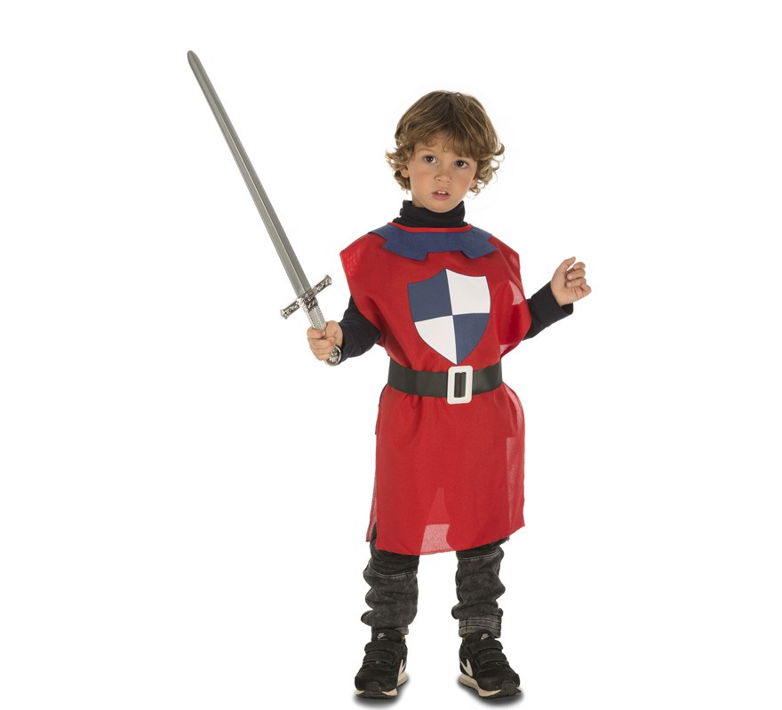 Traje de guerreiro medieval vermelho ou Peto