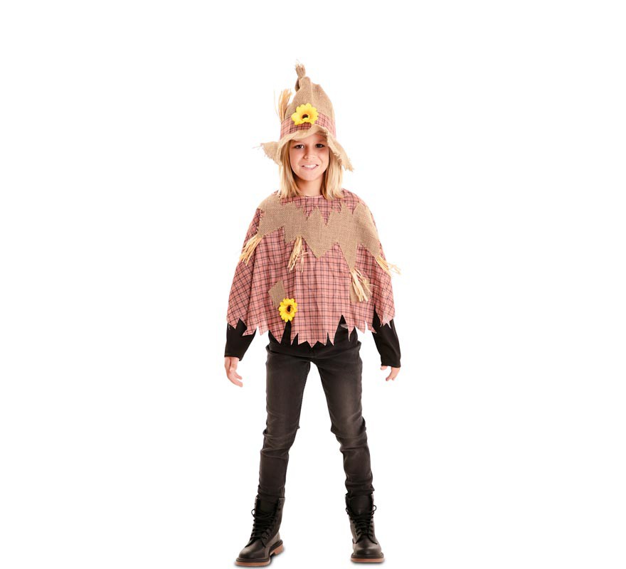 Scarecrow Costume or Poncho for Children