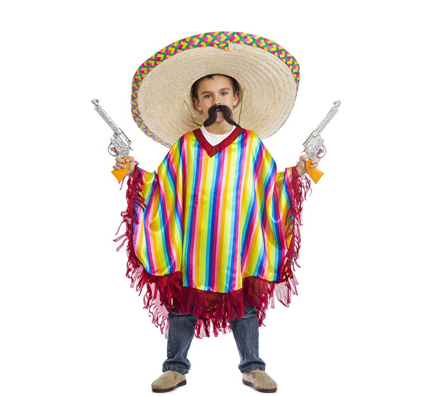 Roupa ou poncho mexicano para menino