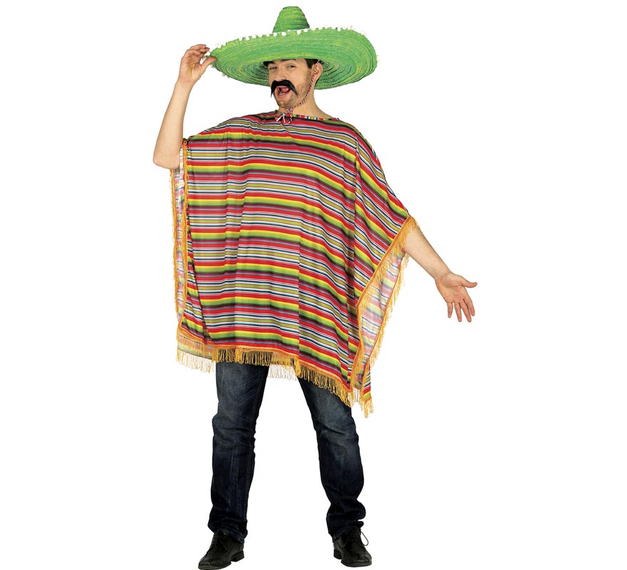 Multicolor Mexican costume or poncho for men Multicolor Mexican costume or poncho for men