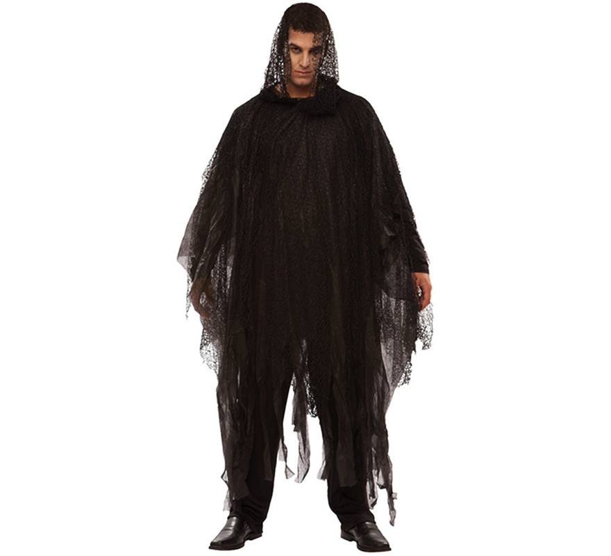 Black Sinister Costume or Poncho for men 170 cm