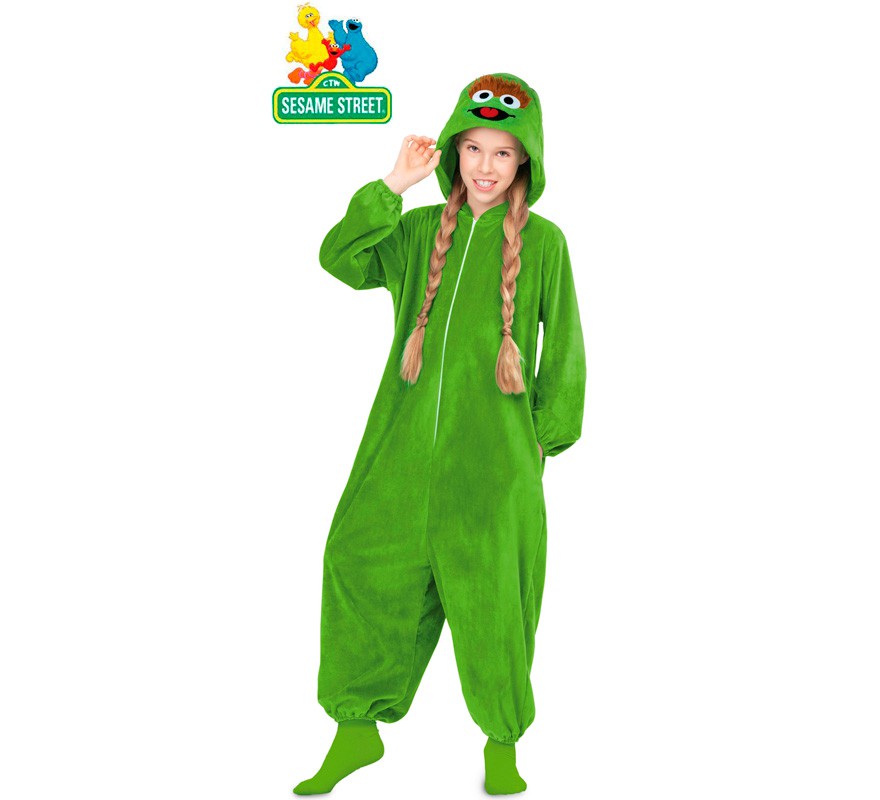Oscar the Grouch Pajamas Costume for Children