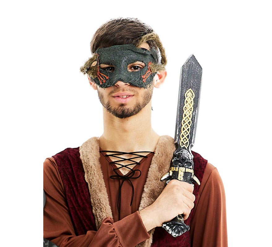 Espada de caveira de brinquedo medieval preta