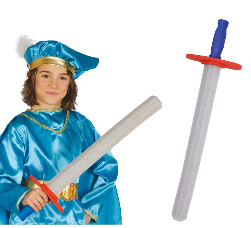 Espada medieval de borracha EVA 63,5 cm para crianças