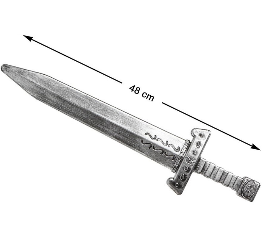 48 cm Silver Medieval Sword