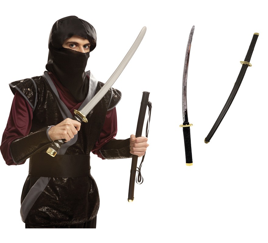 Espada ou sabre ninja com bainha de 74 cm Espada ou sabre ninja com bainha de 74 cm