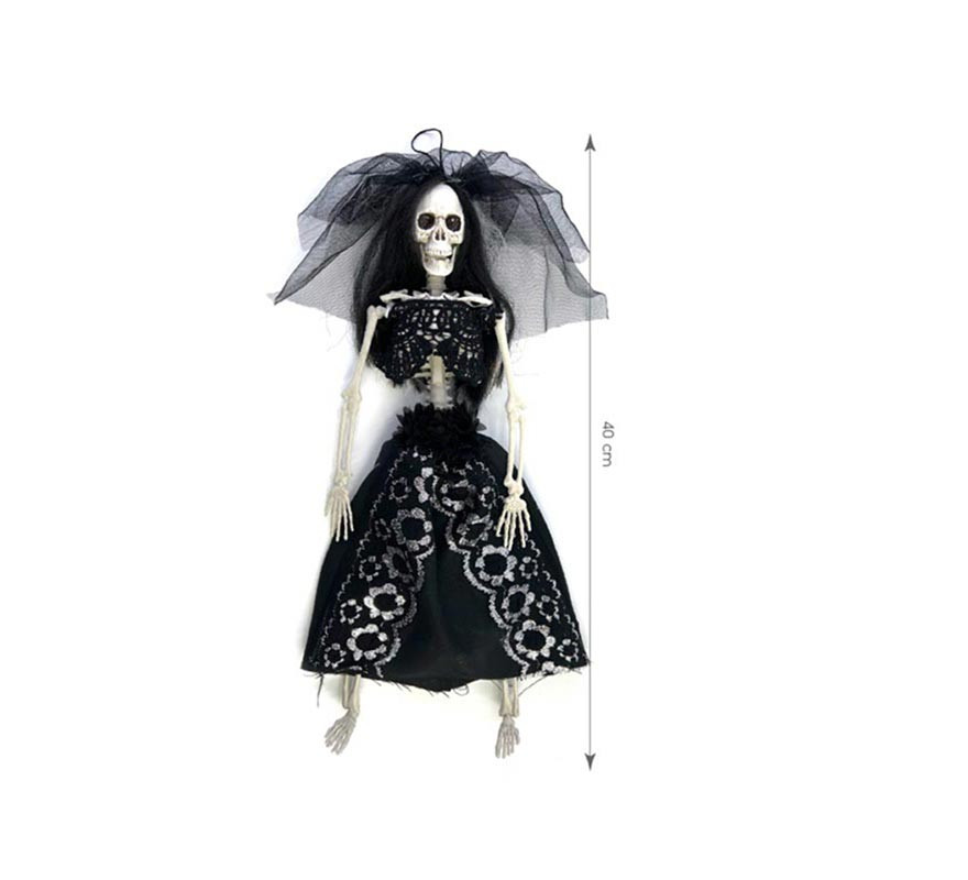 40 cm black bride skeleton