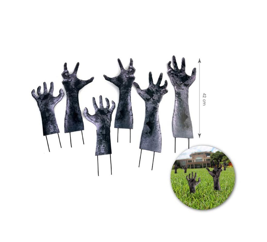 Estacas Mãos Pretas 17x42 cm