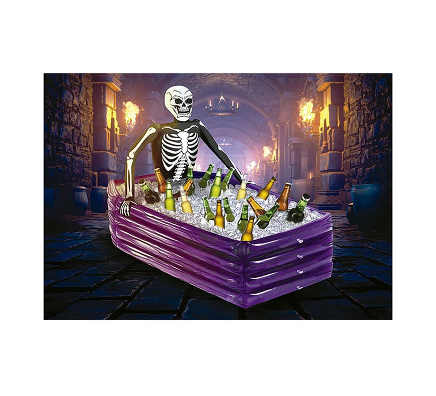 Coffin with Skeleton in 100x35 cm Inflatable Refrigerator