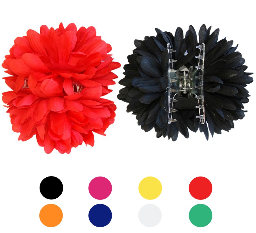 Dahlia Flower with Clip for Flamencas and Chulapas in various colors