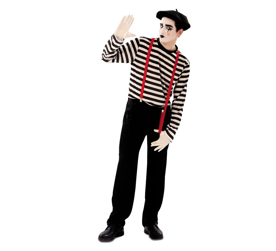 Mime Costume for Men size ML