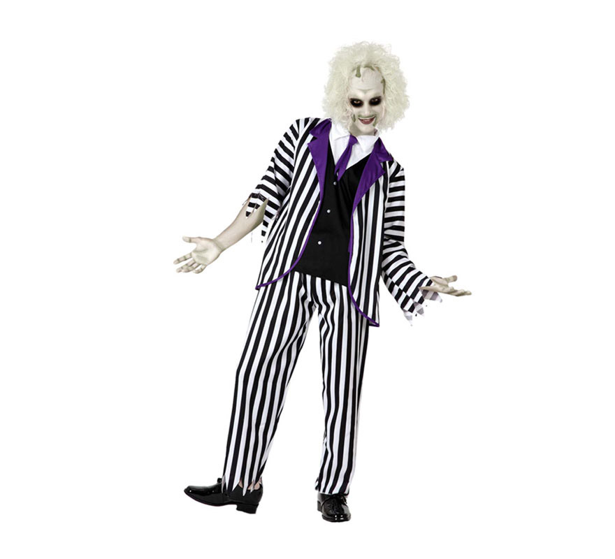 Striped Ghost Costume for Men Striped Ghost Costume for Men