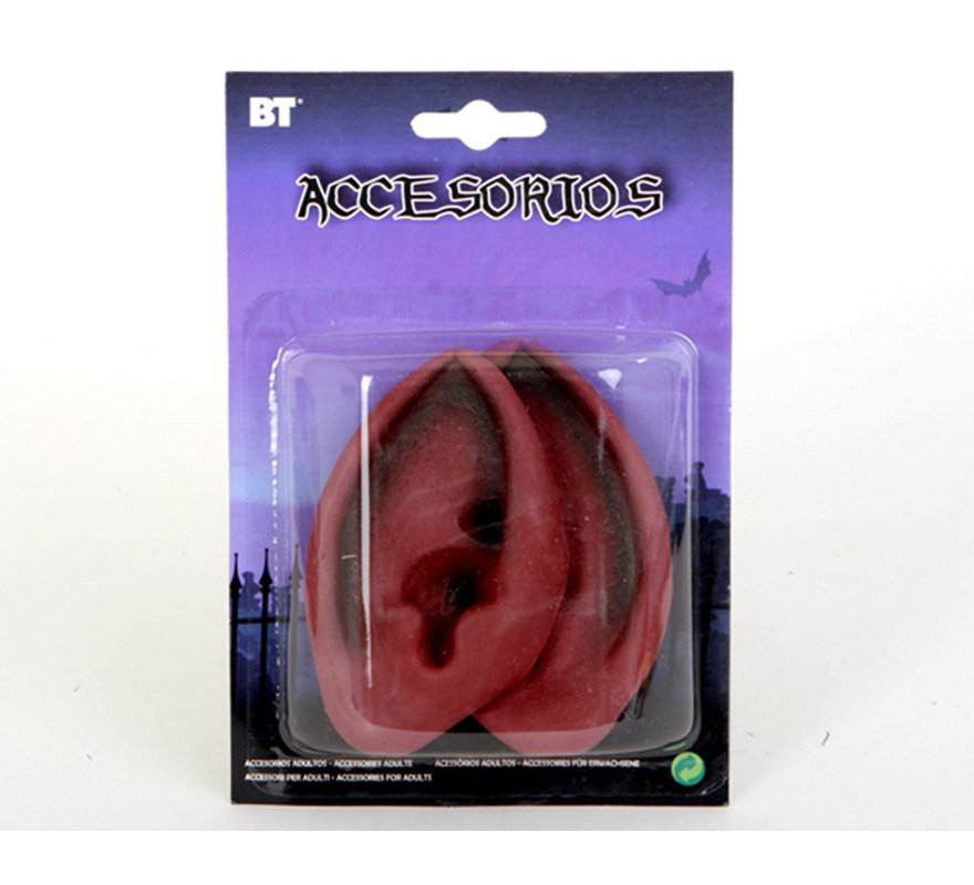 Two Red Rubber Devil Ears