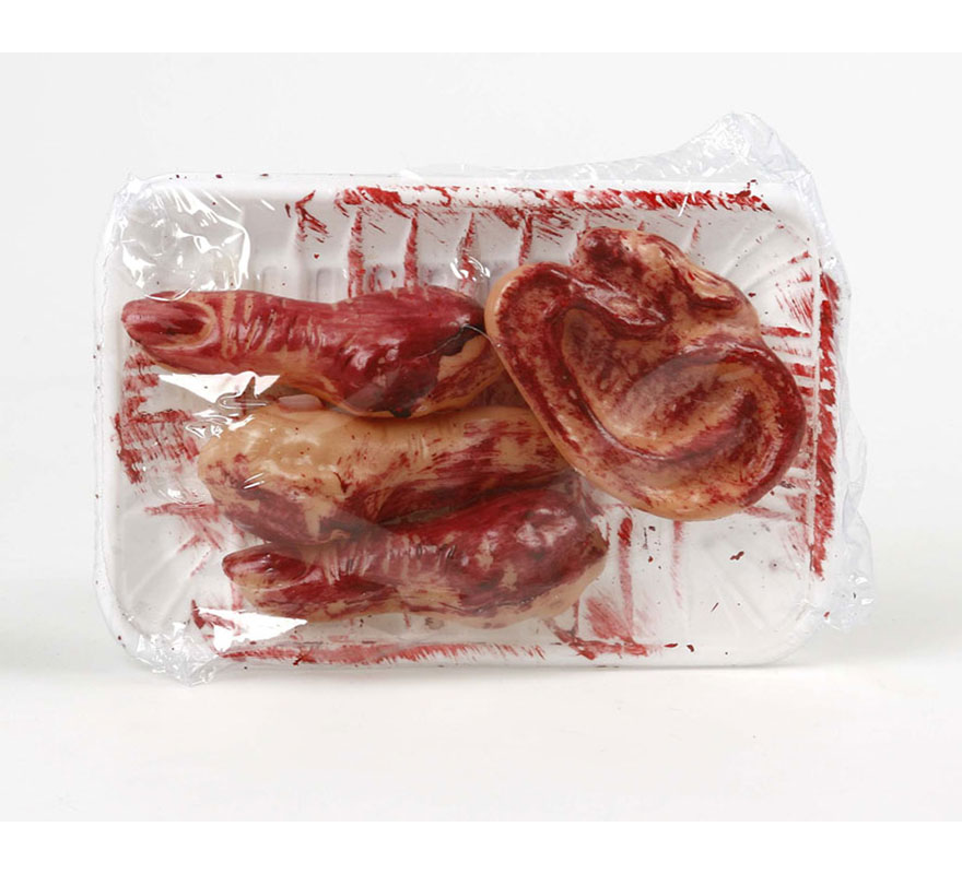 Bloody Remains Tray Ear and fingers 16x11 cm Bloody Remains Tray Ear and fingers 16x11 cm