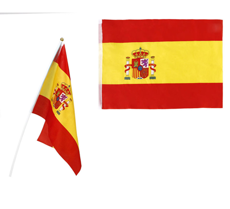 45x30 cm Spanish pennant. with plastic stick