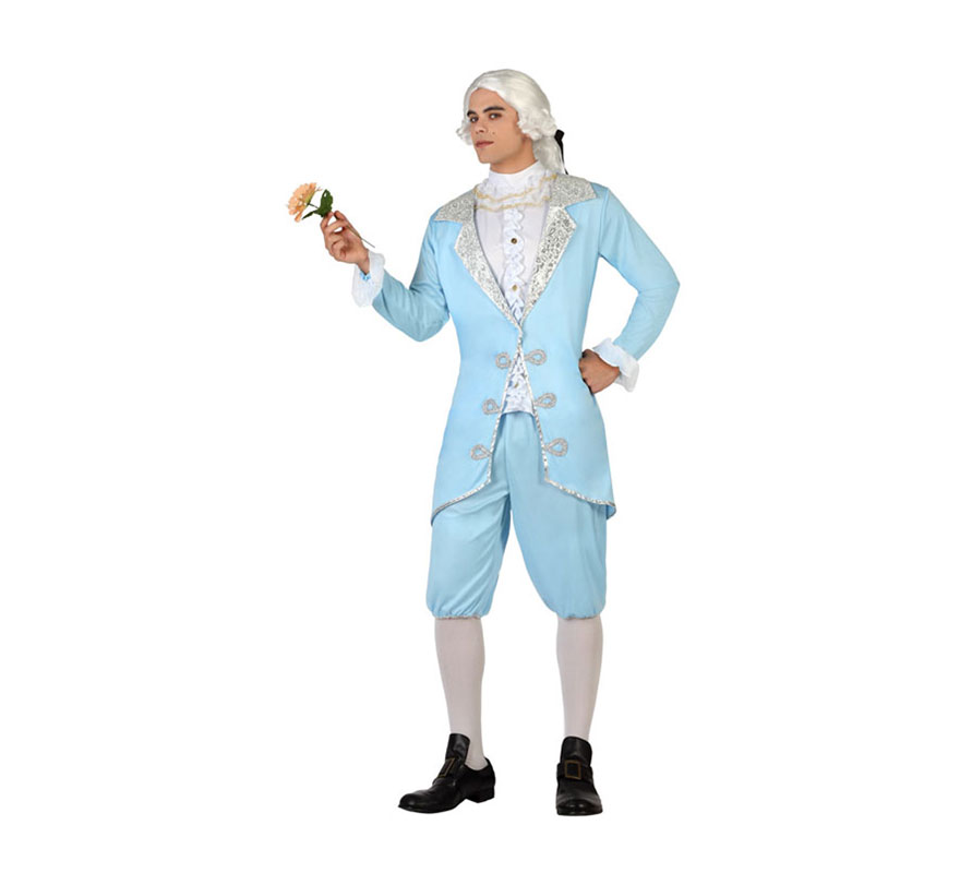 Blue Vintage Courtier Costume for Men