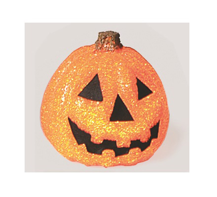 Decoração de abóbora com luz de 16 cm. para o Halloween em cores sortidas