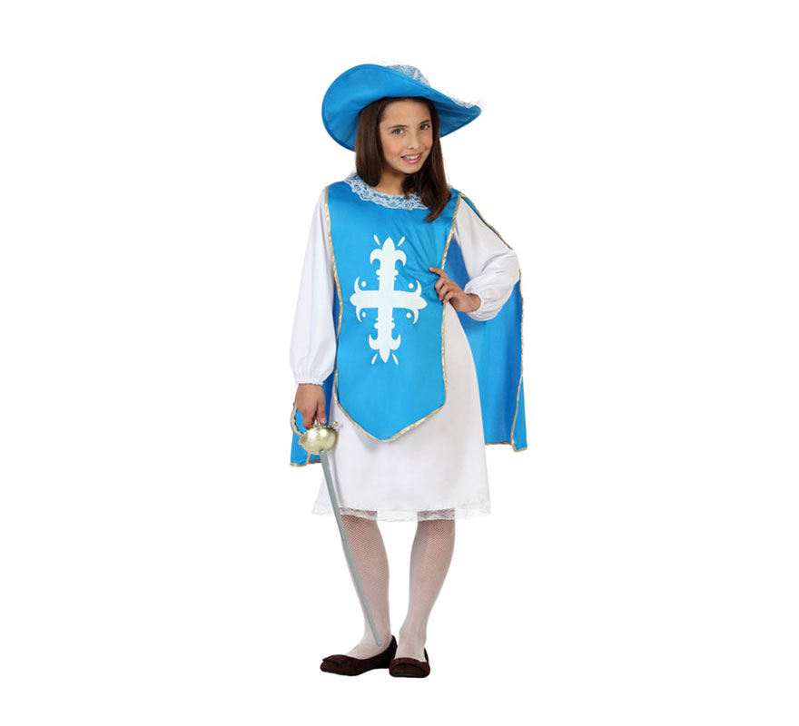 Light blue Musketeer costume for girls Light blue Musketeer costume for girls