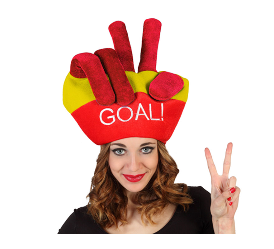 Boné de mão com os dedos da bandeira da Espanha