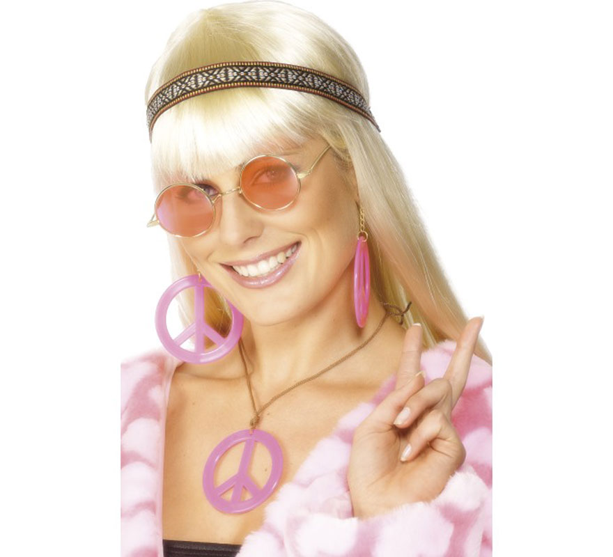 Women's Hippy Kit: Hairband, Glasses, Necklace and Earrings Women's Hippy Kit: Hairband, Glasses, Necklace and Earrings