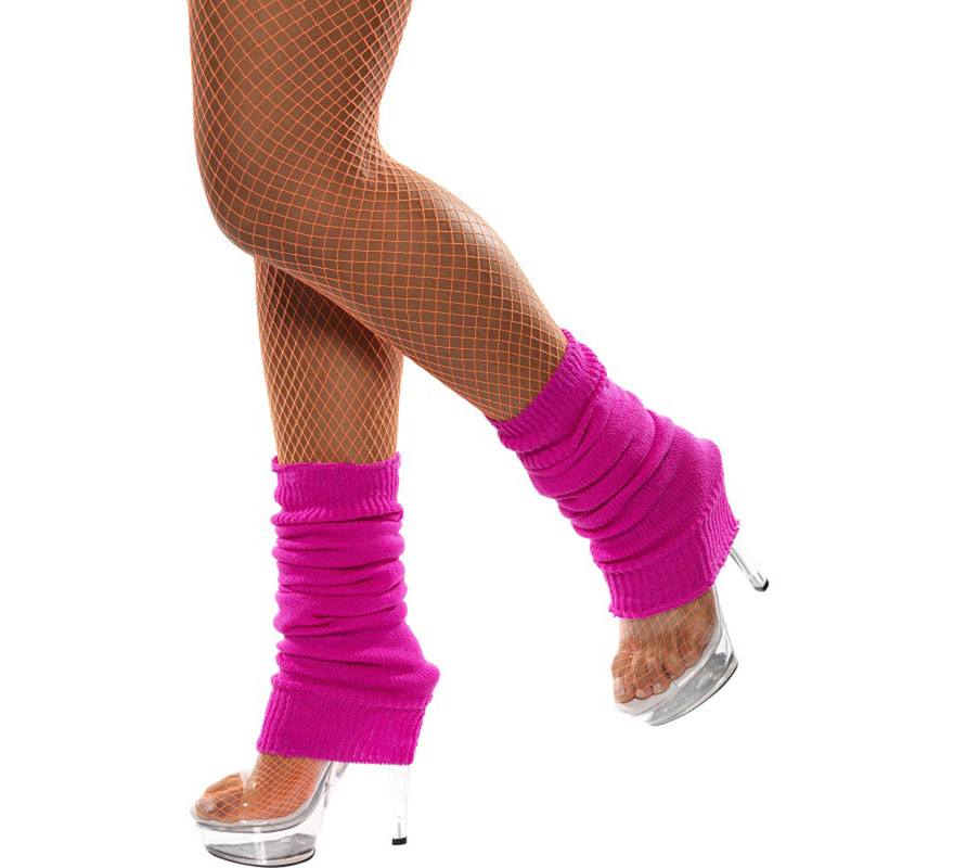 Neon pink leg warmers